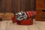 Ceinture Dragon<br> Cuir Or - Dragon-chinois