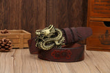 Ceinture Dragon<br> Cuir Or - Dragon-chinois