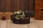 Ceinture Dragon<br> Cuir Or - Dragon-chinois