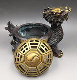 Brûle Parfum<br> Ancien en Bronze - Dragon-chinois