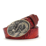 Ceinture Dragon<br> En Cuir Gravée - Dragon-chinois