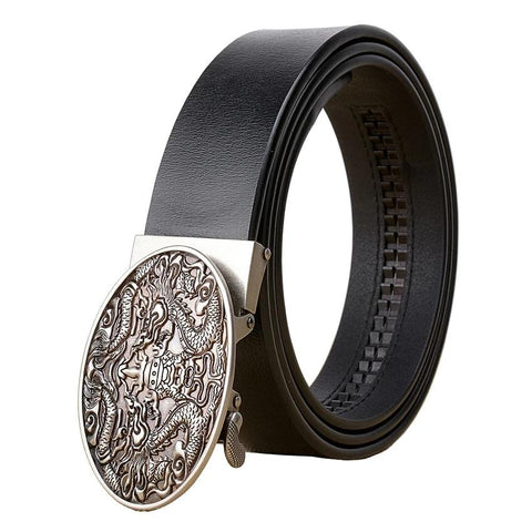Ceinture Dragon<br> Cuir Uniforme - Dragon-chinois