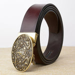 Ceinture Dragon<br> Cuir Uniforme - Dragon-chinois