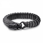 Bracelet Dragon<br> Maille Serrée en Relief "Acier" - Dragon-chinois