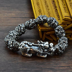 Bracelet Dragon<br> Perle Japonais "Acier" - Dragon-chinois