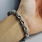 Bracelet Dragon<br> Serpent Carré en Maillle "Argent" - Dragon-chinois