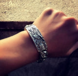 Bracelet Dragon<br> Gourmette Gravé "Argent" - Dragon-chinois
