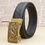 Ceinture Dragon<br> Cuir Épais Homme - Dragon-chinois