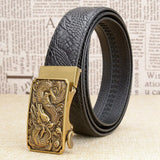 Ceinture Dragon<br> Cuir Épais Homme - Dragon-chinois