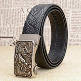 Ceinture Dragon<br> Cuir Épais Homme - Dragon-chinois