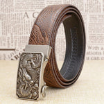 Ceinture Dragon<br> Cuir Épais Homme - Dragon-chinois