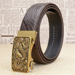 Ceinture Dragon<br> Cuir Épais Homme - Dragon-chinois