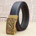 Ceinture Dragon<br> Cuir Épais Homme - Dragon-chinois
