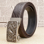 Ceinture Dragon<br> Cuir Épais Homme - Dragon-chinois