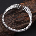 Bracelet Dragon<br> Jonc Gravé "Argent" - Dragon-chinois