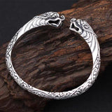 Bracelet Dragon<br> Jonc Gravé "Argent" - Dragon-chinois
