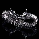 Bracelet Dragon<br> Maille de Serpent "Acier" - Dragon-chinois