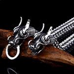 Bracelet Dragon<br> Maille de Serpent "Acier" - Dragon-chinois