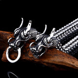 Bracelet Dragon<br> Maille de Serpent "Acier" - Dragon-chinois