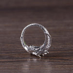 Bague Dragon<br> Rubis 925 "Argent" - Dragon-chinois