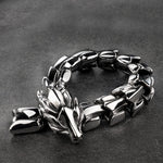 Bracelet Dragon<br> Croc d'Acier "Acier" - Dragon-chinois