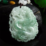 Collier Dragon<br> Jade Blanc - Dragon-chinois