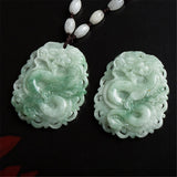 Collier Dragon<br> Jade Blanc - Dragon-chinois