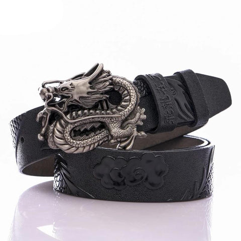 Ceinture Dragon<br> Cuir Or - Dragon-chinois
