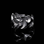 Bague Dragon<br> Tribal "Argent" - Dragon-chinois