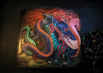 Portefeuille Dragon <br> Cuir Marron Homme - Dragon-chinois