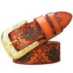 Ceinture Dragon<br> Cuir Gravée - Dragon-chinois