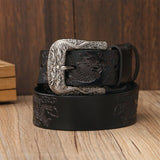 Ceinture Dragon<br> Cuir Gravée - Dragon-chinois