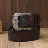 Ceinture Dragon<br> Cuir Gravée - Dragon-chinois