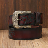 Ceinture Dragon<br> Cuir Gravée - Dragon-chinois