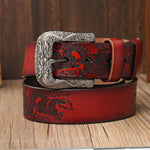 Ceinture Dragon<br> Cuir Gravée - Dragon-chinois