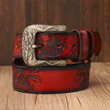 Ceinture Dragon<br> Cuir Gravée - Dragon-chinois