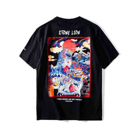 T-shirt Dragon<br> Stone Lion - Dragon-chinois