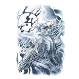 Tatouage Éphémère<br> Lion Japonais "Dos" - Dragon-chinois