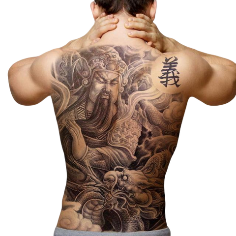 Tatouage Éphémère<br> Samourai Dragon "Dos" - Dragon-chinois